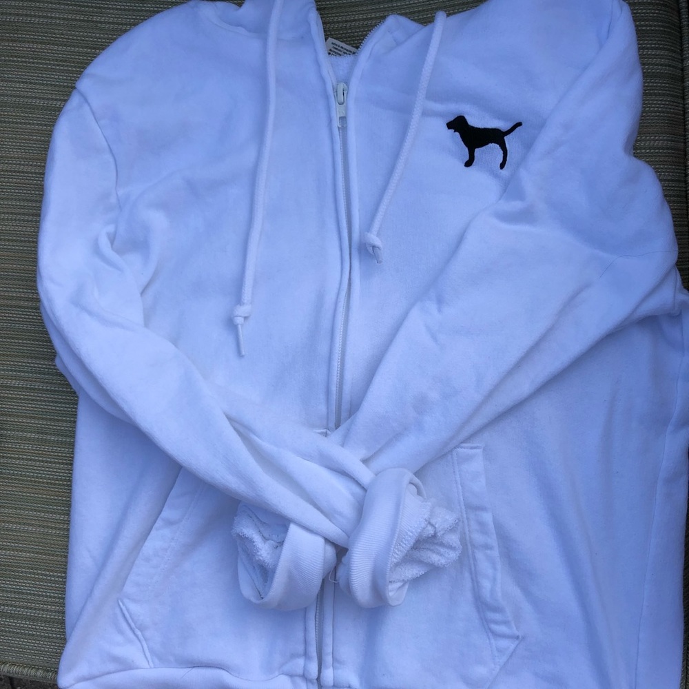 Victoria’s Secret PINK White Full Zip!